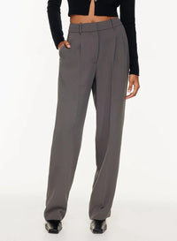 Women's high-waist wide-leg trousers with pockets - view 8