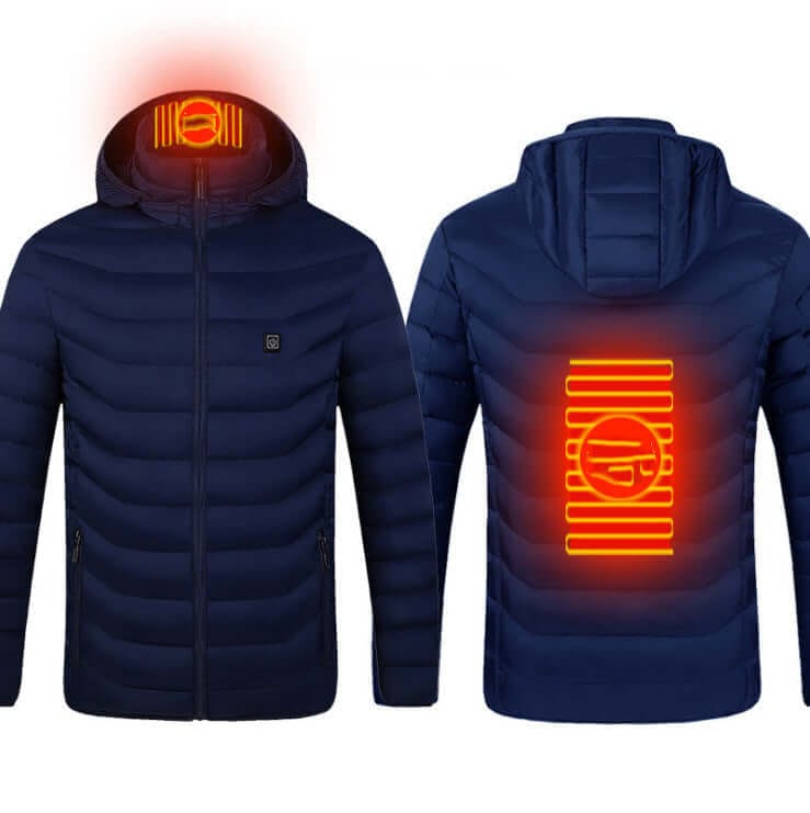 Winter Heated Jacket USB Electric Cotton Coat Zip-up Heater Thermal Clothing Heating Vest For Men | Silver Fox Sales