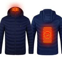 Winter Heated Jacket USB Electric Cotton Coat Zip-up Heater Thermal Clothing Heating Vest For Men | Silver Fox Sales