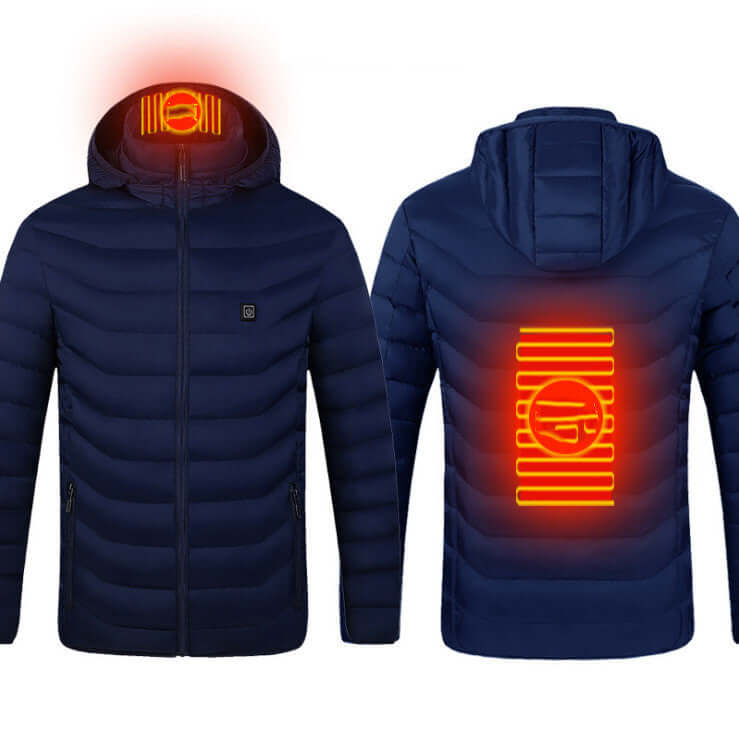 Winter heated jacket for men with USB electric heating technology, featuring a stylish design and comfortable fit.