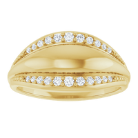 Éclat Ligne Diamond Ring 14K Gold | Silver Fox Sales