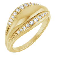 Éclat Ligne Diamond Ring 14K Gold | Silver Fox Sales