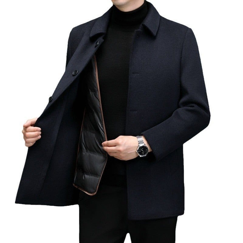 Detachable-lining Casual Wool Coat | Silver Fox Sales