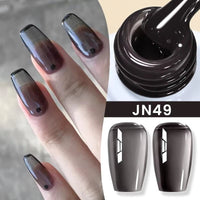 Jelly Nude Gel Nail Polish 10Ml Light Pink Peach Translucent Color UV Light Cure Gel Varnish Nail Art DIY at Home