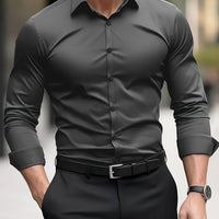 Men's Dark Gray Semi-Sheer Dress Shirt | Silver Fox Sales