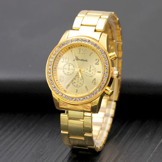 Geneva Luxury Rhinestone Watch Women Classic Watches Fashion Ladies Watch Women&