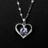 Artificial Gems Heart Pendant Necklace for Women 2022 Golden Stainless Steel Lips Neck Chain Female Necklaces Jewelry for Girl