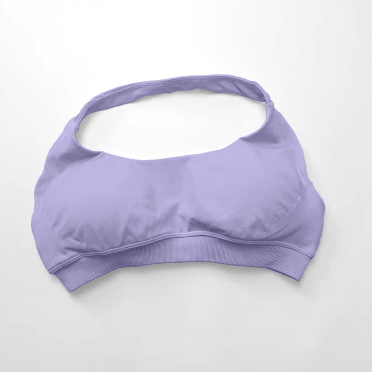 Impact Sports Bra Women Seamless Halter Top High Support Push-Up Open Back Gym Wear Fitness Yoga Workout Underwear
