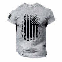Men's 3D Printed American Flag T-shirt | Silver Fox Sales