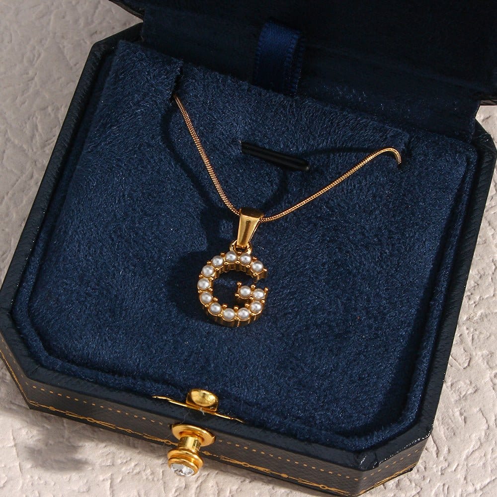 18K Gold-Plated Letter Initial Necklace – Stainless Steel Snake Chain | Silver Fox Sales