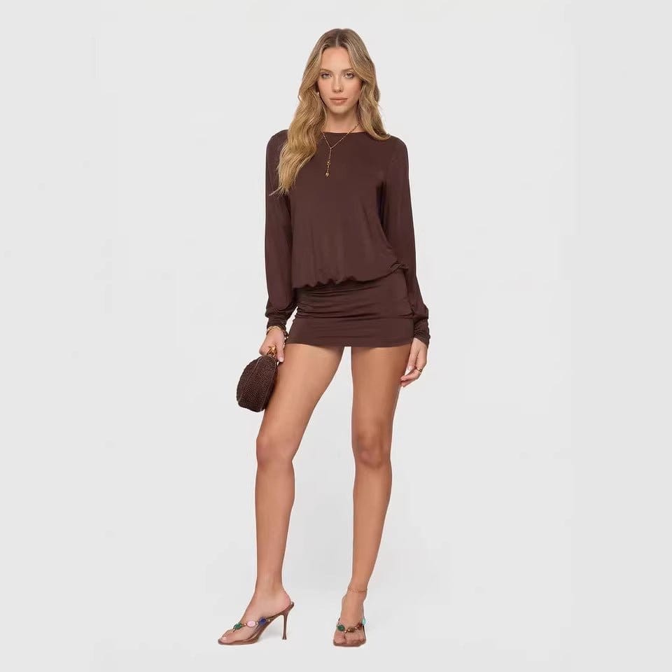 Women's Off-Shoulder Long Sleeve Dress | Silver Fox Sales
