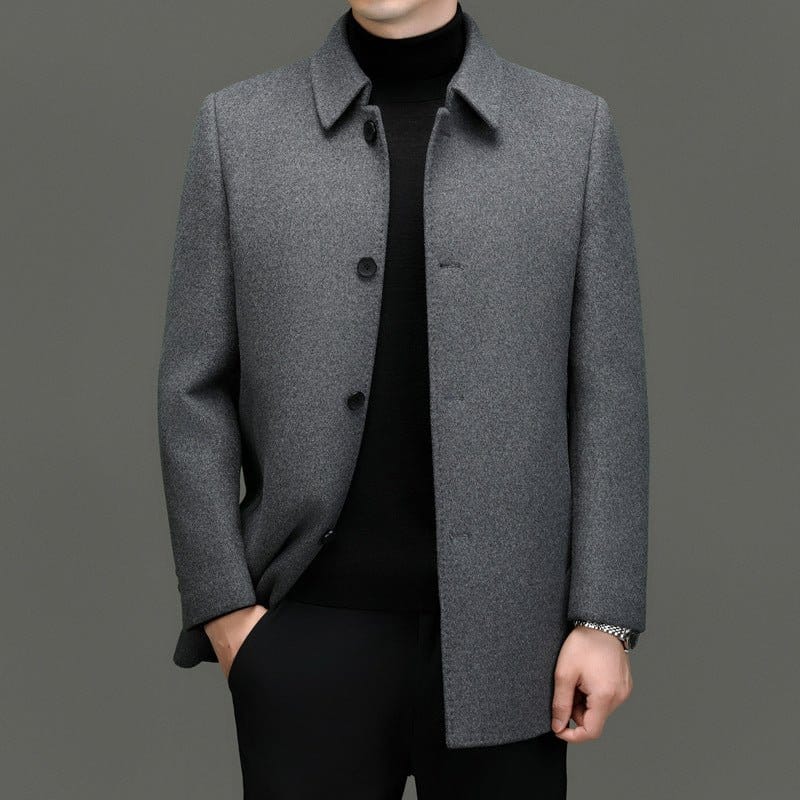 Detachable-lining Casual Wool Coat | Silver Fox Sales
