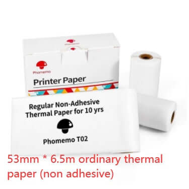 Portable mini label printer for students, featuring non-adhesive thermal paper rolls and packaging.