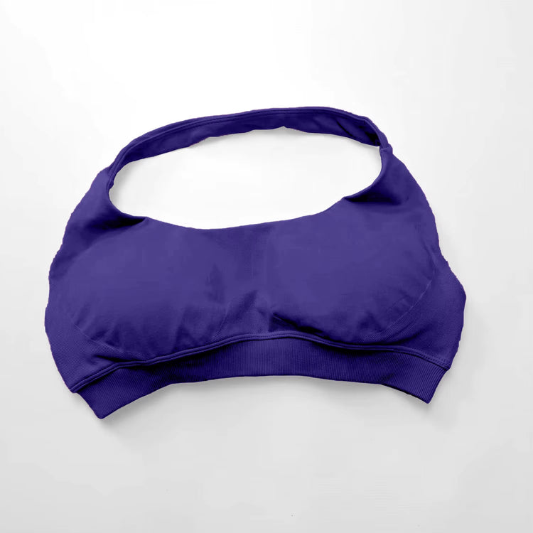 Impact Sports Bra Women Seamless Halter Top High Support Push-Up Open Back Gym Wear Fitness Yoga Workout Underwear