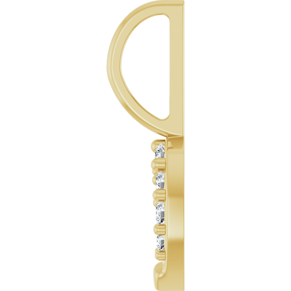 14K Yellow Gold 1/8 CTW Natural Diamond Horseshoe Pendant | GC | Silver Fox Sales