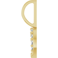 14K Yellow Gold 1/8 CTW Natural Diamond Horseshoe Pendant | GC | Silver Fox Sales