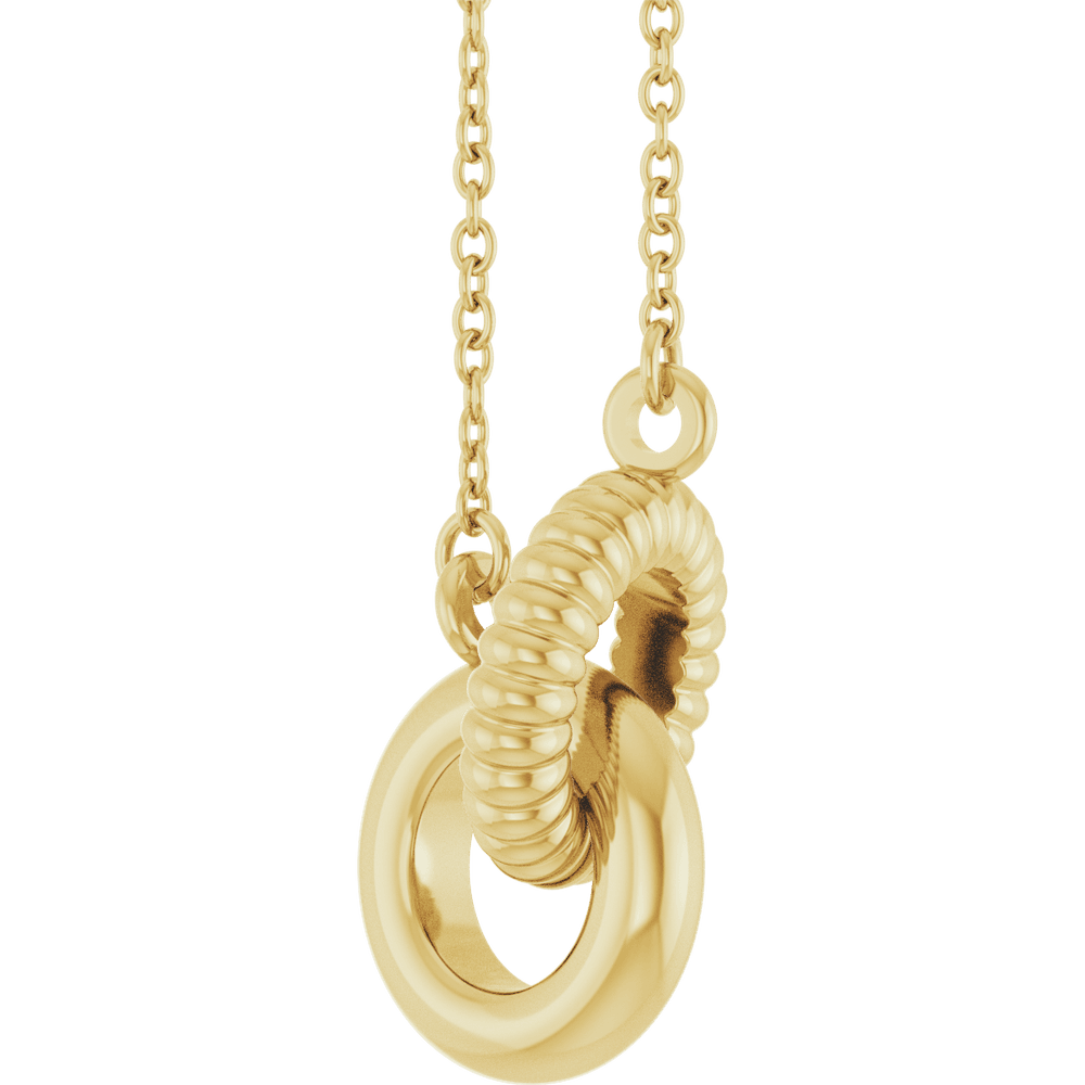 Liaison Éternelle Necklace 14K Gold Interlocking Circles | Silver Fox Sales