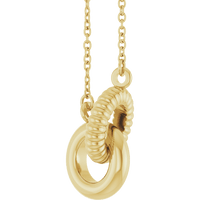 Liaison Éternelle Necklace 14K Gold Interlocking Circles | Silver Fox Sales