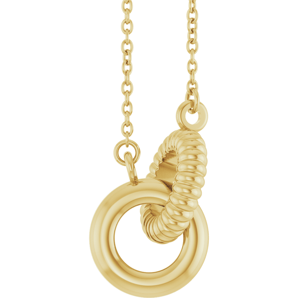 Liaison Éternelle Necklace 14K Gold Interlocking Circles | Silver Fox Sales