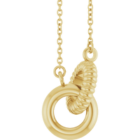 Liaison Éternelle Necklace 14K Gold Interlocking Circles | Silver Fox Sales