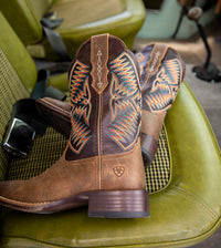Ariat Women's Odessa StretchFit Western Boot – Fateful Brown, Wide Square Toe