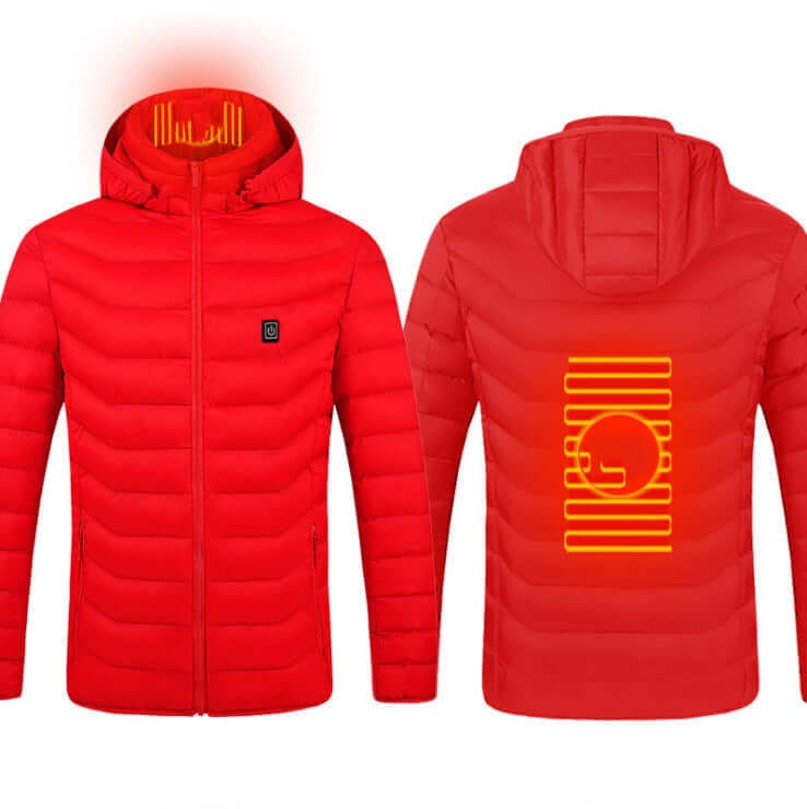 Winter Heated Jacket USB Electric Cotton Coat Zip-up Heater Thermal Clothing Heating Vest For Men | Silver Fox Sales