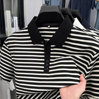 Harajuku Half-Sleeve Striped Top | Silver Fox Sales