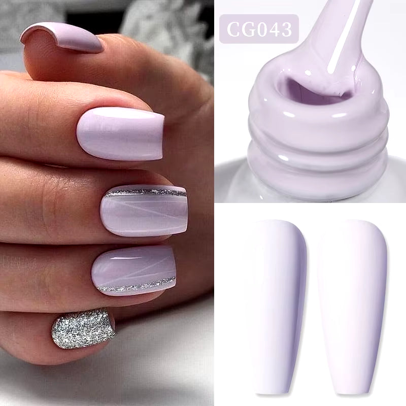 Jelly Nude Gel Nail Polish 10Ml Light Pink Peach Translucent Color UV Light Cure Gel Varnish Nail Art DIY at Home