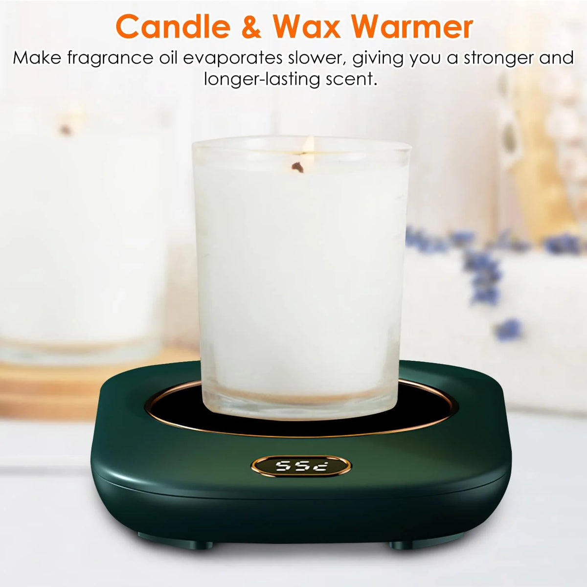 USB Electric Mug Warmer with Auto Shutoff & 3 Heat Settings