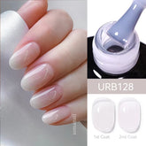 7ML Fiber Rubber Base Gel for Broken Nail Repaired Fiberglass Clear Quick Building UV Construction Gel Soak off Varnish