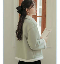 Women's Short Loose Lambswool Coat | Silver Fox Sales
