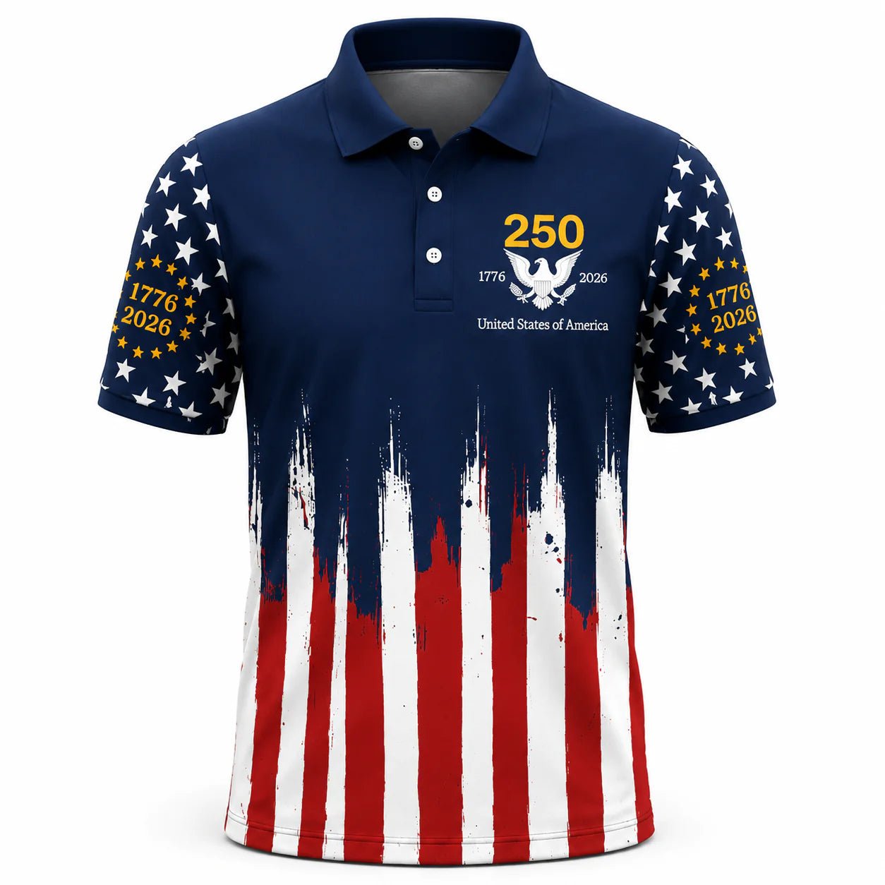 The United We Stand Patriotic Eagle - USA 250Th Anniversary Polo Shirt