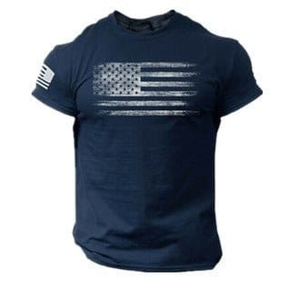 Men's 3D Printed American Flag T-shirt | Silver Fox Sales