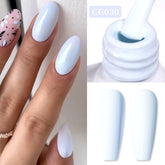 Jelly Nude Gel Nail Polish 10Ml Light Pink Peach Translucent Color UV Light Cure Gel Varnish Nail Art DIY at Home