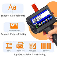 12.7MM Portable Handheld Inkjet Printer for Production Date Barcode Label Coding Machine Batch Number QR Quick Drying