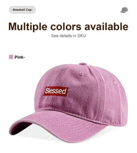 Vintage Washed Blessed Embroidered Baseball Cap Adjustable Unisex Streetwear Dad Hat | Silver Fox Sales