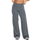 High-Waisted Straight Leg Yoga Pants for Women - Butt Lifting Loose Fit Workout Trousers for a Slimming Effect