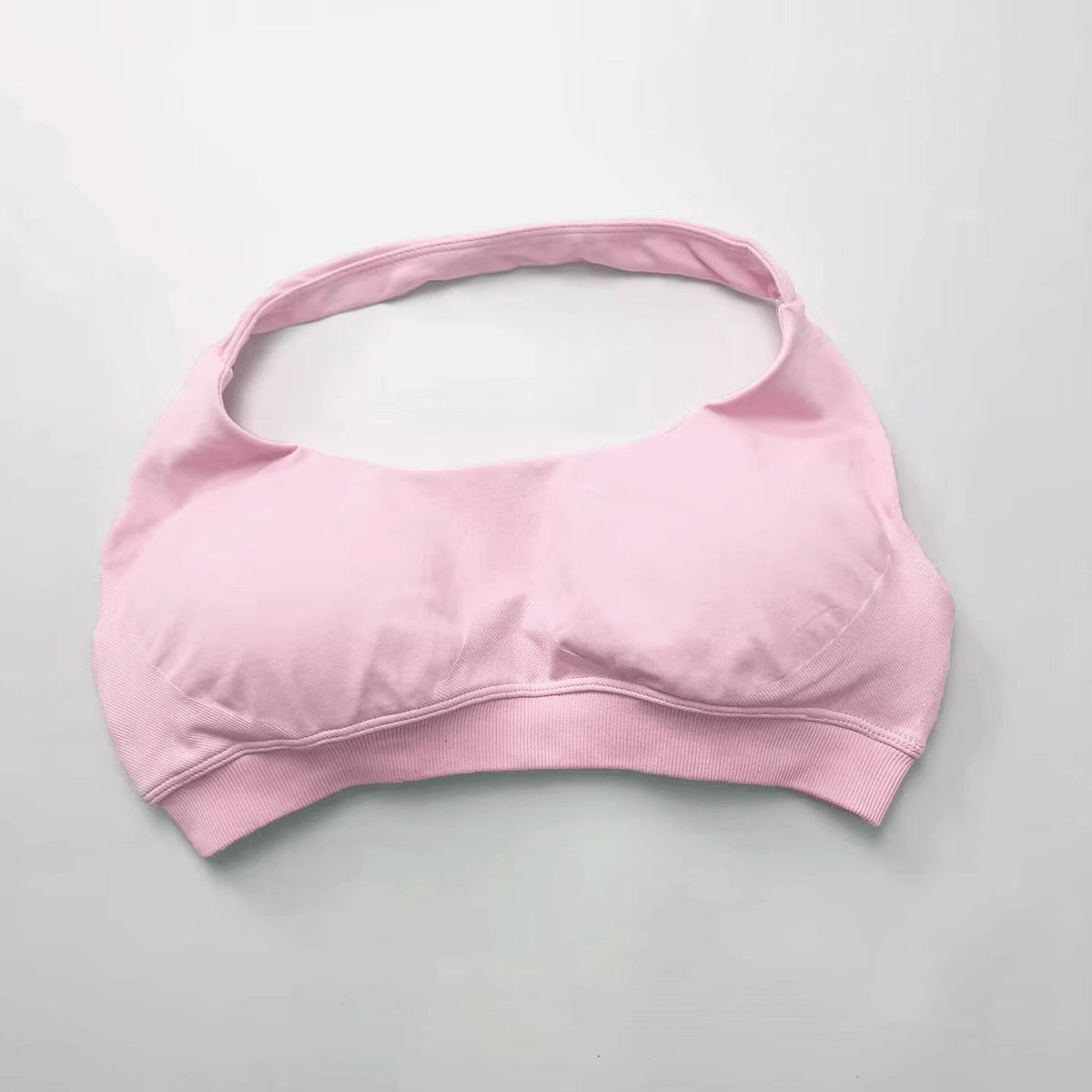 Impact Sports Bra Women Seamless Halter Top High Support Push-Up Open Back Gym Wear Fitness Yoga Workout Underwear