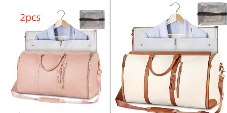 Large Capacity Travel Duffle Bag Women's Handbag Folding Suit Bag Waterproof Clothes Totes | Silver Fox Sales
