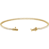 Elegant 14K gold jewelry Éclat Line Diamond Bracelet with round-cut diamonds, perfect for timeless style.