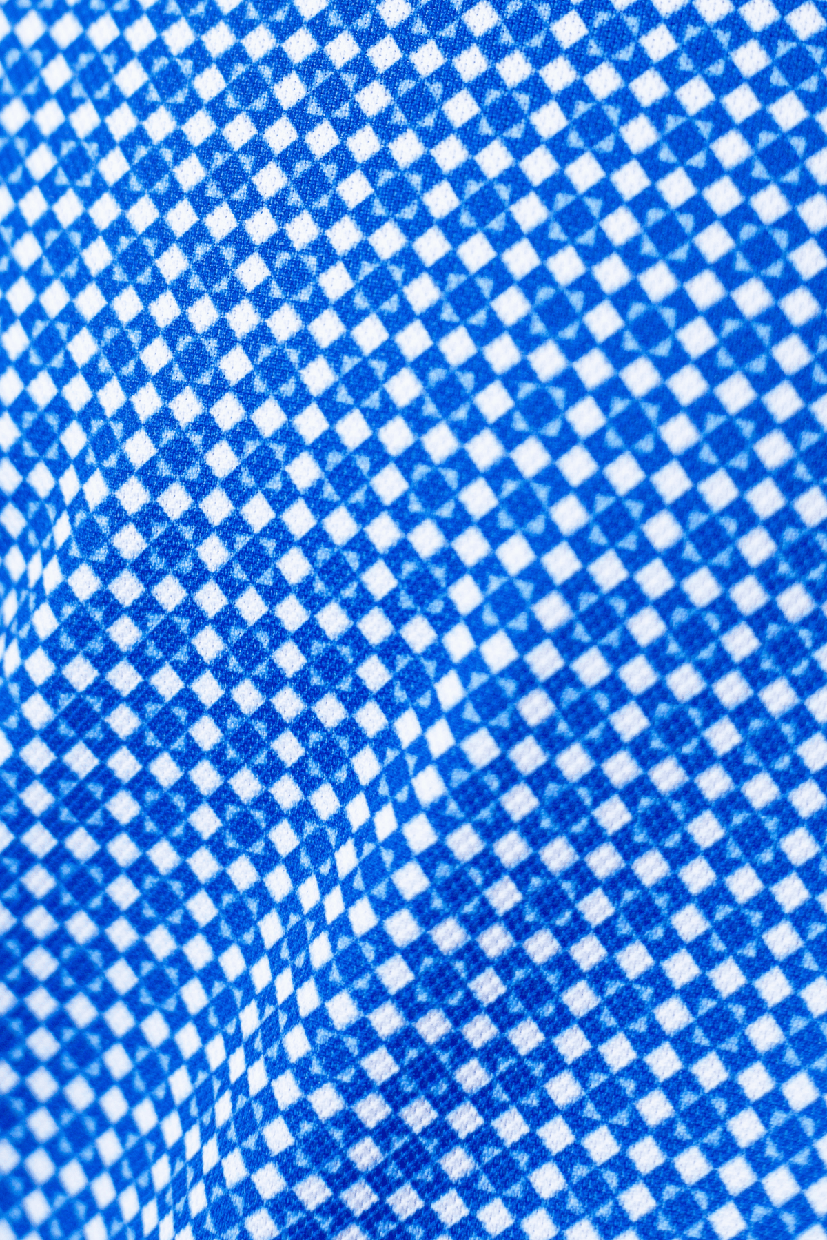 Swiss Check Long Sleeve Tech Shirt - Blue | Silver Fox Sales