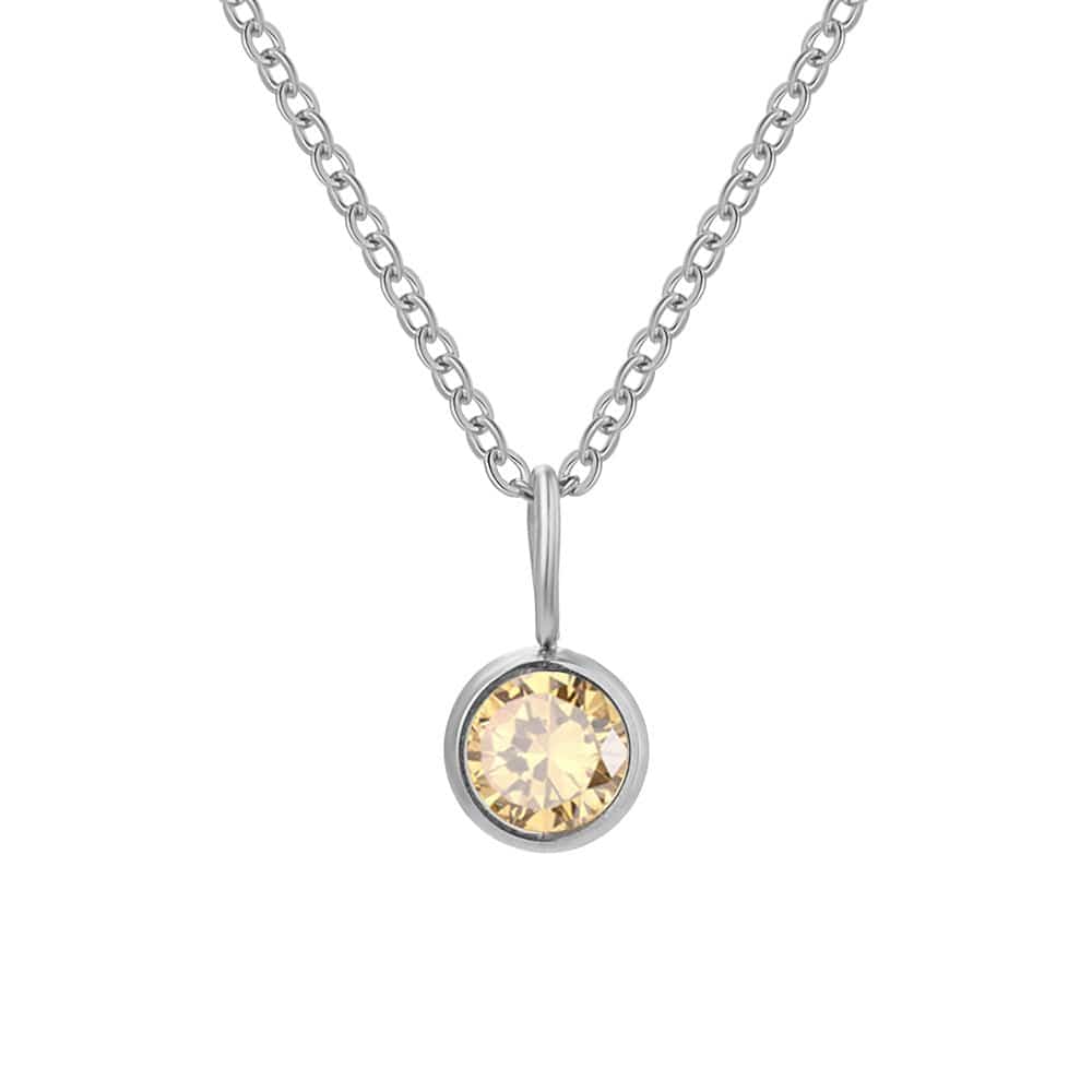 Lumière Birthstone Necklace Month & Zodiac Collection | Silver Fox Sales