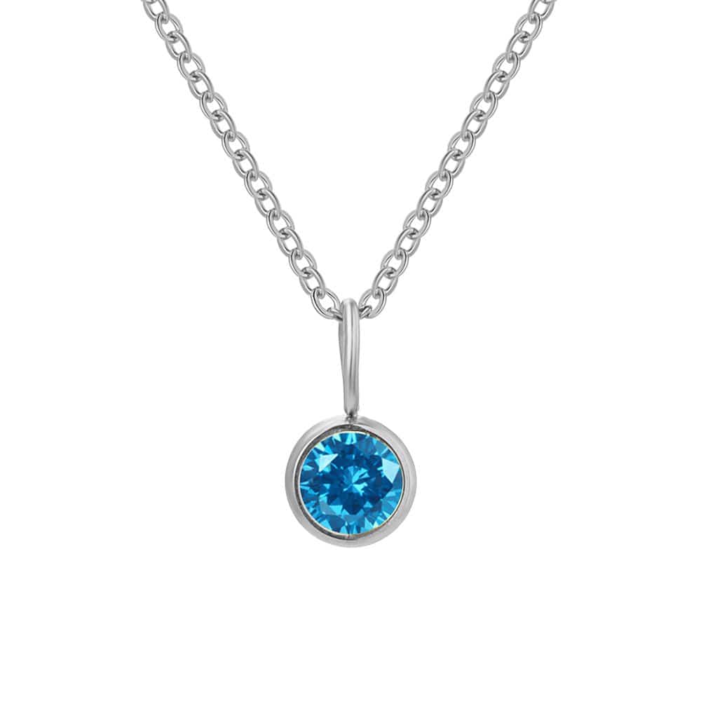 Lumière Birthstone Necklace Month & Zodiac Collection | Silver Fox Sales