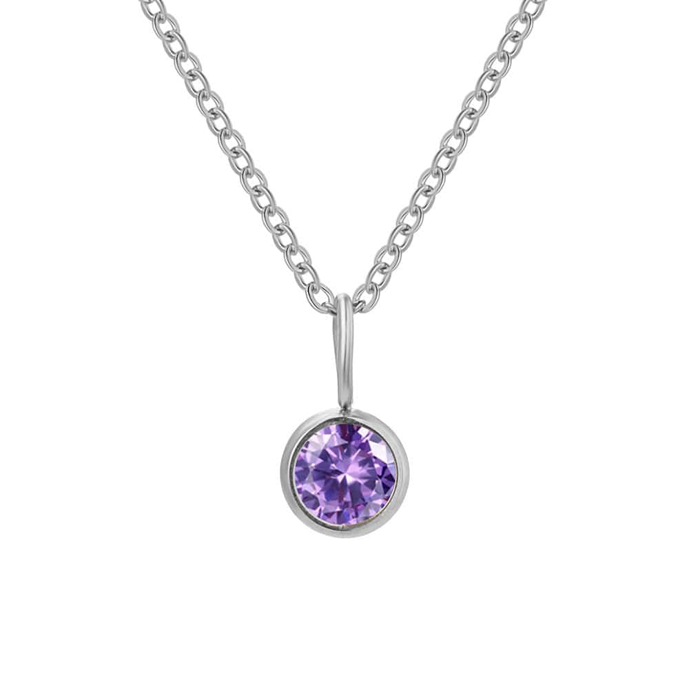 Lumière Birthstone Necklace Month & Zodiac Collection | Silver Fox Sales
