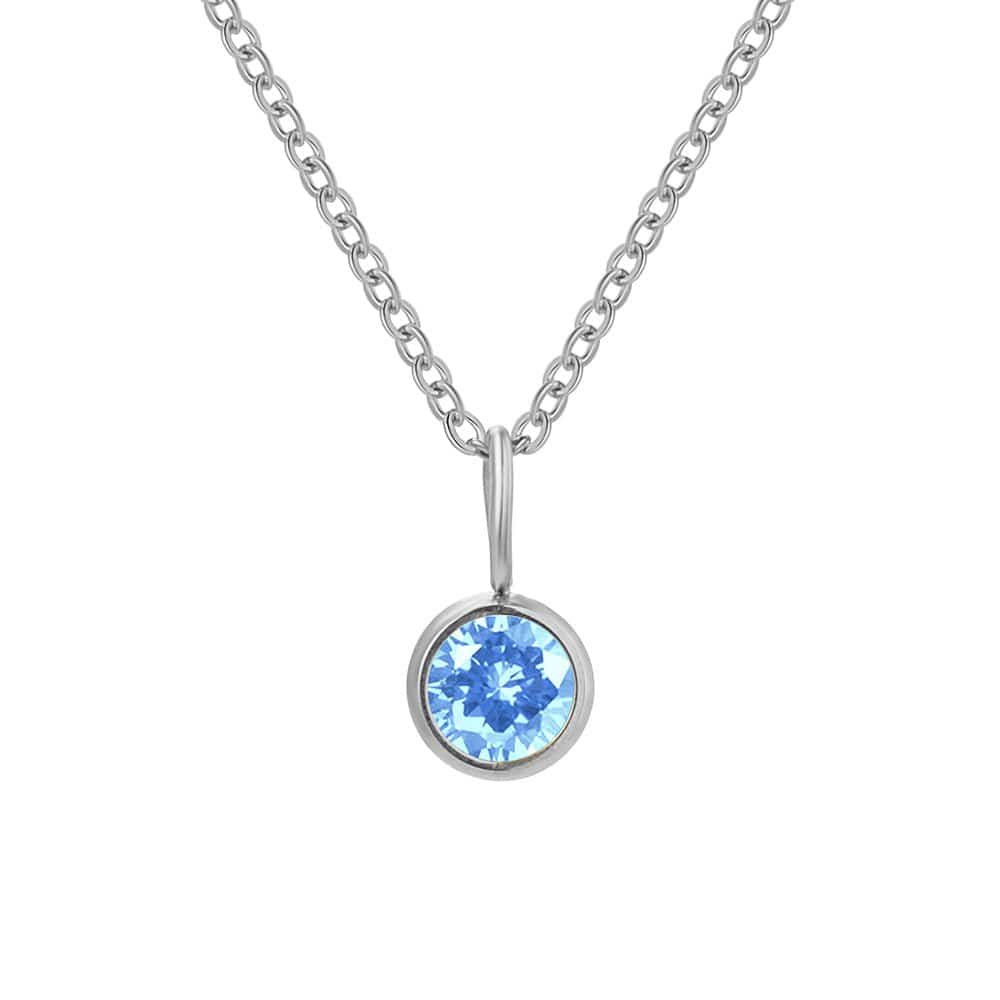 Lumière Birthstone Necklace Month & Zodiac Collection | Silver Fox Sales