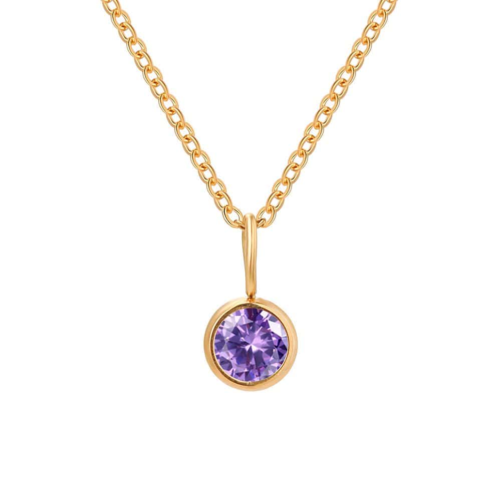 Lumière Birthstone Necklace Month & Zodiac Collection | Silver Fox Sales