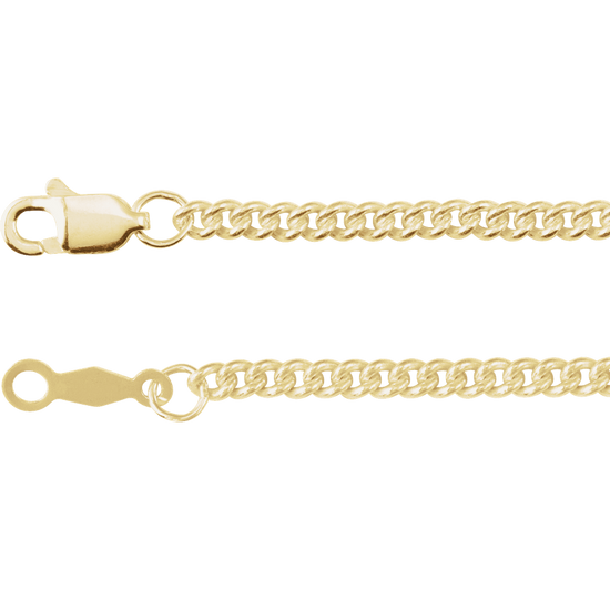 14K Gold-Filled Curb Chain Necklace, 2.25 mm
