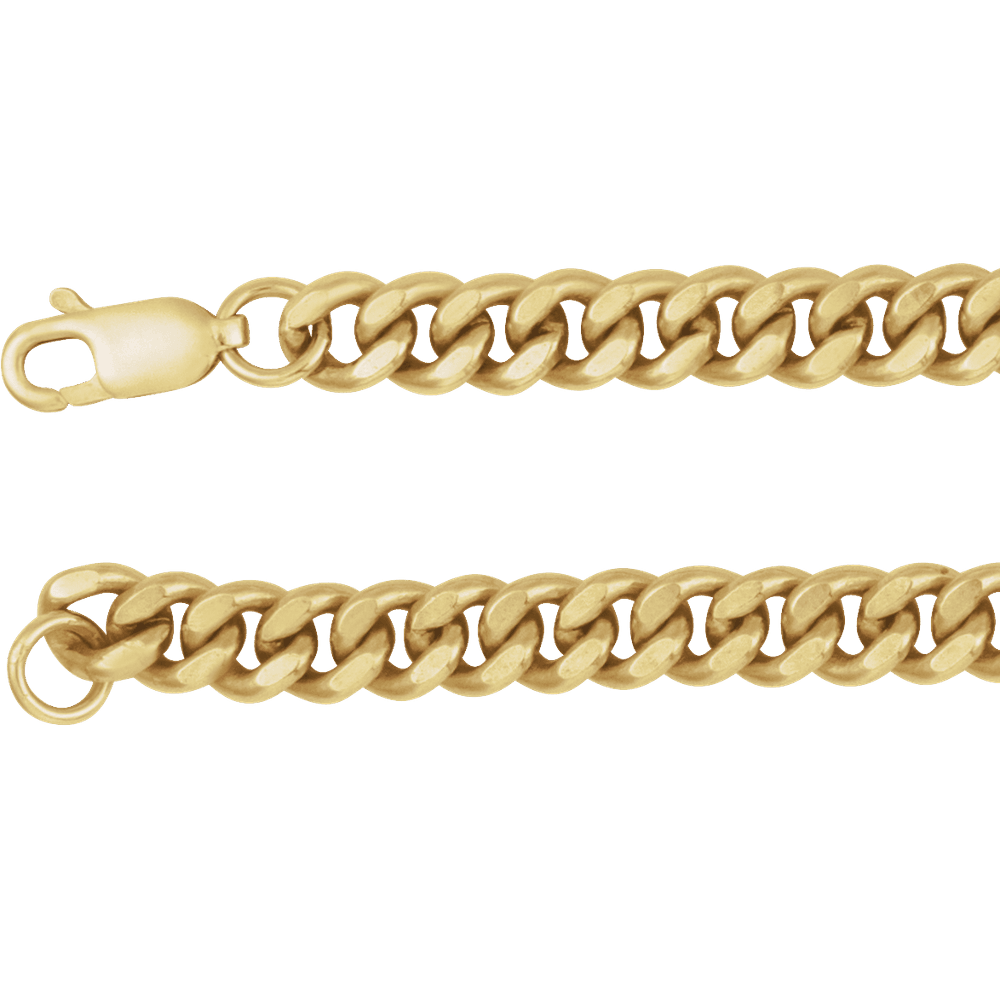 14K Yellow Gold-Filled 4.8mm Curb Chain | Silver Fox Sales