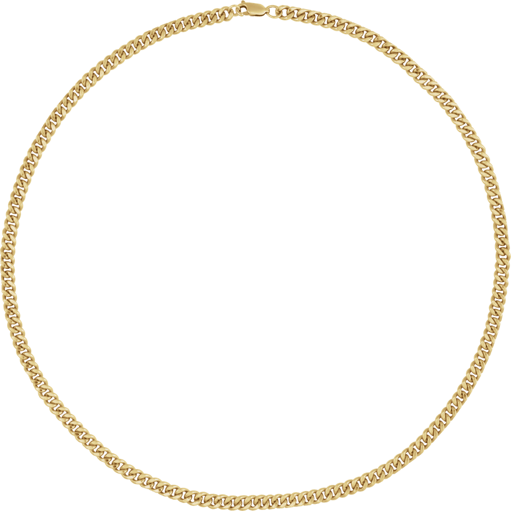 14K Yellow Gold-Filled 4.8mm Curb Chain | Silver Fox Sales