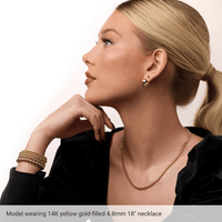 14K Yellow Gold-Filled 4.8mm Curb Chain | Silver Fox Sales